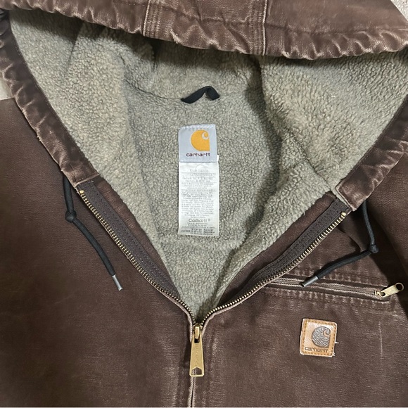Carhartt Men's Dark Brown Hooded Performance Jacket - Picture 6 of 7